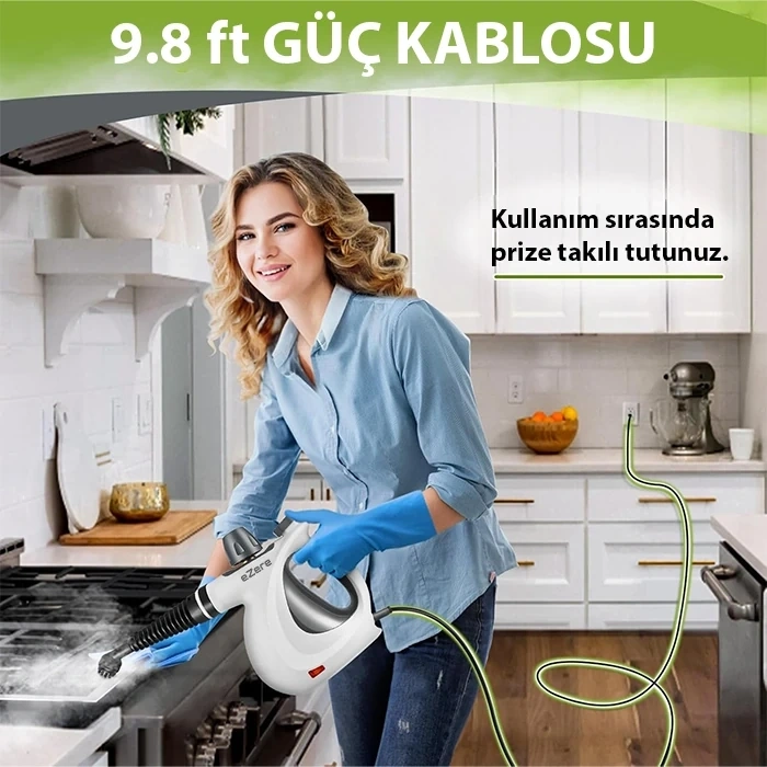 Nevamel® EZERE Çok Fonksiyonlu Buharlı Temizleyici - Buharlı Temizlik Makinası-(5775)