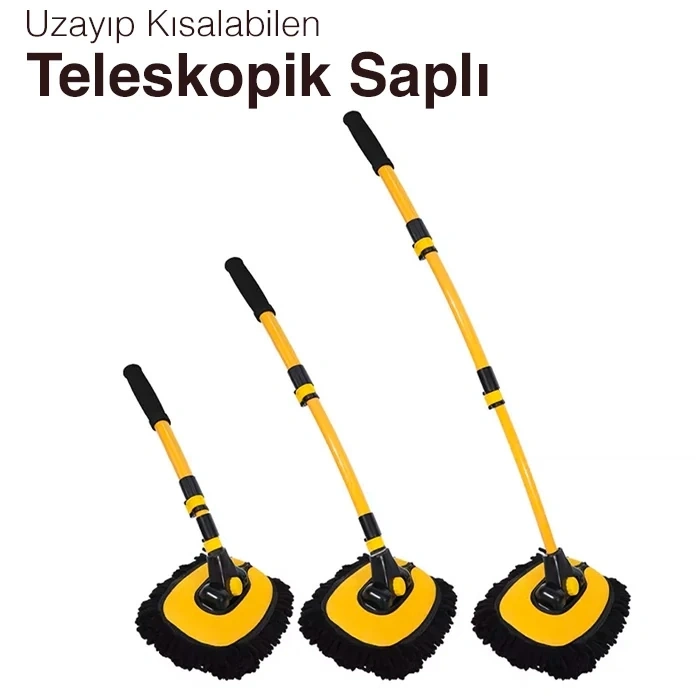 Nevamel EZERE LS-426 Teleskopik Araç Temizleme Fırçası Oto Yıkama Paspası-(5775)
