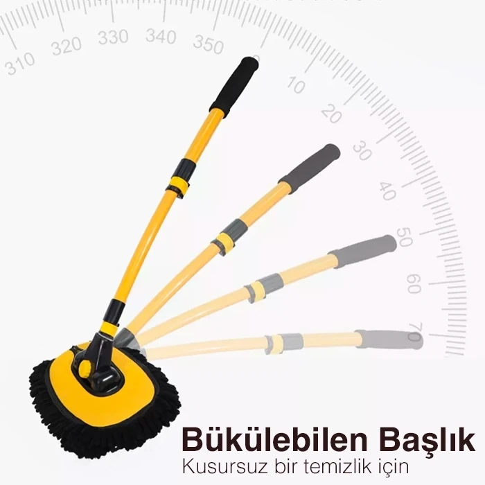 Nevamel EZERE LS-426 Teleskopik Araç Temizleme Fırçası Oto Yıkama Paspası-(5775)