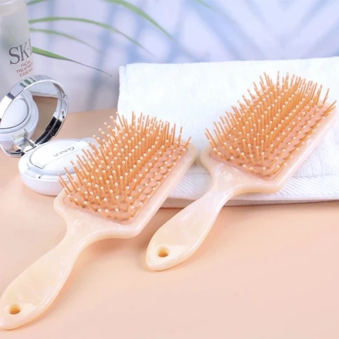 Nevamel EZERE Mermer Desenli Saç Açma Ve Tarama Fırçası Anti-Statik Saç Fırçası-(5775)