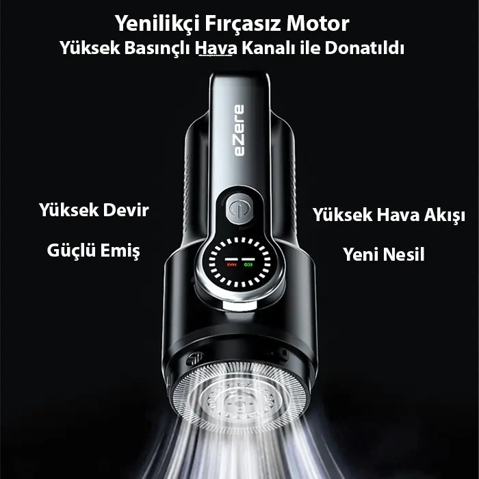 Nevamel® EZERE PowerVac1 20000pa Araç İçi ve Ev Tipi Şarjlı Vakum Süpürge-(5775)