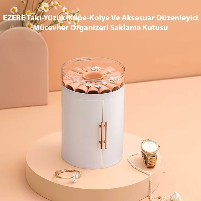 Nevamel EZERE Takı-Yüzük-Küpe-Kolye Ve Aksesuar Düzenleyici Mücevher Organizeri Saklama Kutusu-(5775)