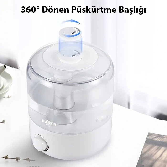 Nevamel® EZERE Yatak Odası için Üstten Doldurmalı 25 L Büyük Su TankıOtomatik Kapanma Sessiz Soğuk Sisli Nemlendirici-(5775)