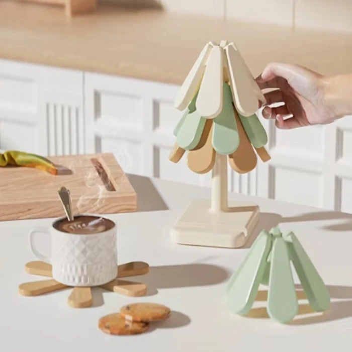 Nevamel EZERE Yüksek ısıya Dayanıklı Çaydanlık Ve Tencere Kaymaz Servis Altlığı mat-(5775)