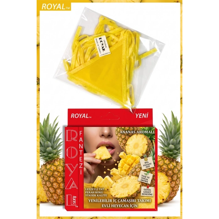 Nevamel® Fantezi Tüketilebilen Yenilebilir Ananas Aromalı İç Çamaşırı Takımı