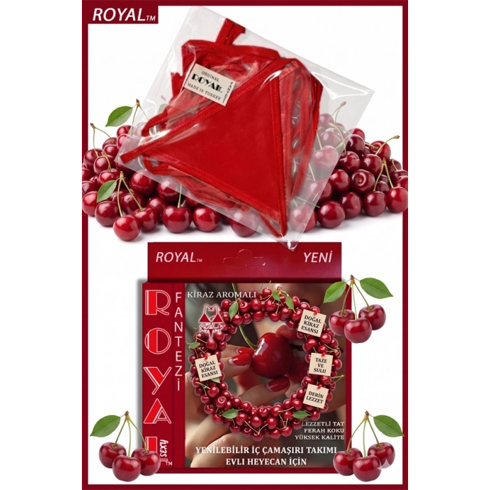 Nevamel® Fantezi Tüketilebilen Yenilebilir Kiraz Aromalı İç Çamaşırı Takımı