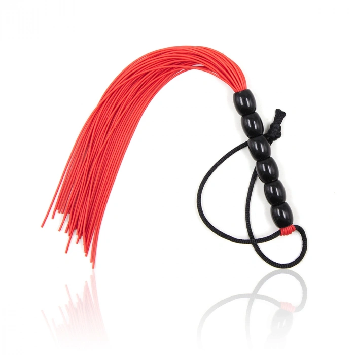 Nevamel® Fetilux Tüylü Silikon 23Cm Mini Kırbaç - Kırmızı