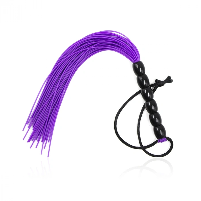 Nevamel® Fetilux Tüylü Silikon 23Cm Mini Kırbaç - Mor