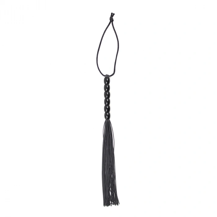 Nevamel® Fetilux Tüylü Silikon 23Cm Mini Kırbaç - Siyah