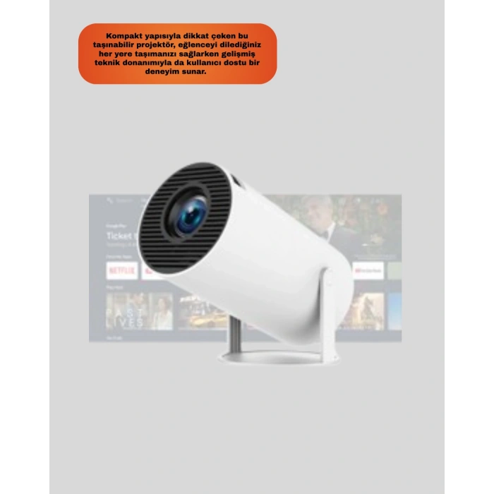 Nevamel® Film Dizi ve Oyun İçin Taşınabilir Kablosuz Mini Projeksiyon