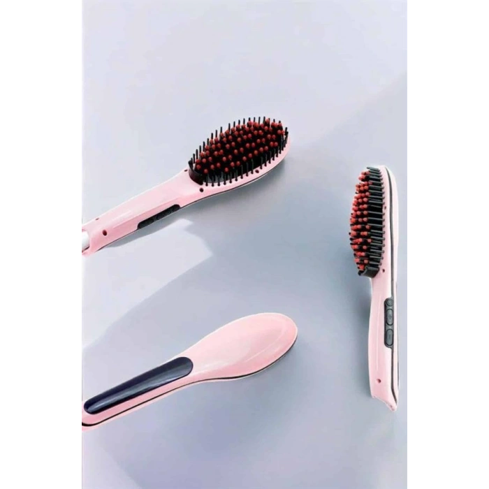 Nevamel Fön Etkili Saç Düzleştirici Tarak Yıpranma Karşıtı Döner Kablo Isı Ayarlı