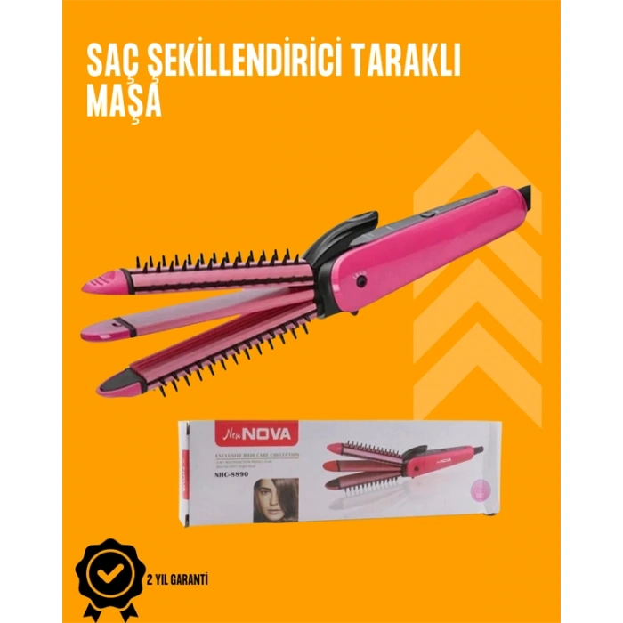 Nevamel Fön İşlemine Uyumlu Sabitleyici Saç Tarağı