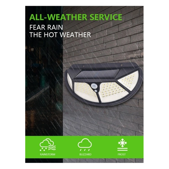 Nevamel Fonksiyonel Sensörlü 102 Ledli Solar Bahçe Lambası