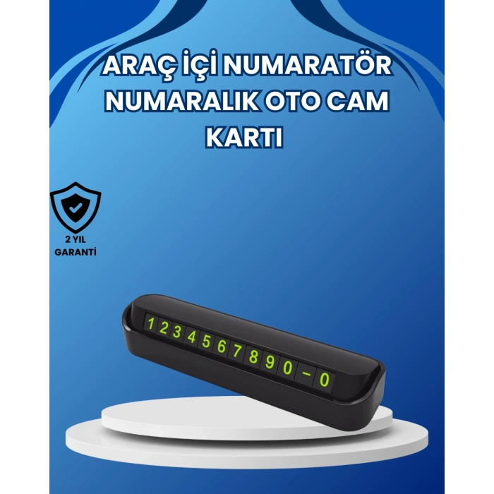 Nevamel Fosforlu Araç İçi Park Numaratörü – Gece Görünümlü Şık Çözüm