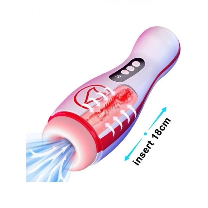 Nevamel® Foxshow M50 – Vakumlu Ve Titreşimli Şarjlı Oral Mastürbatör | 7 Fonksiyon | Su Geçirmez | Usb Şarjlı