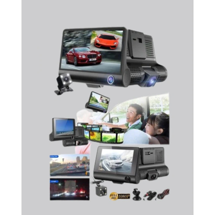 Nevamel Full HD 1080P 3 Kameralı Araç DVR – Gece Görüşlü ve G-Sensörlü Güvenlik Çözümü