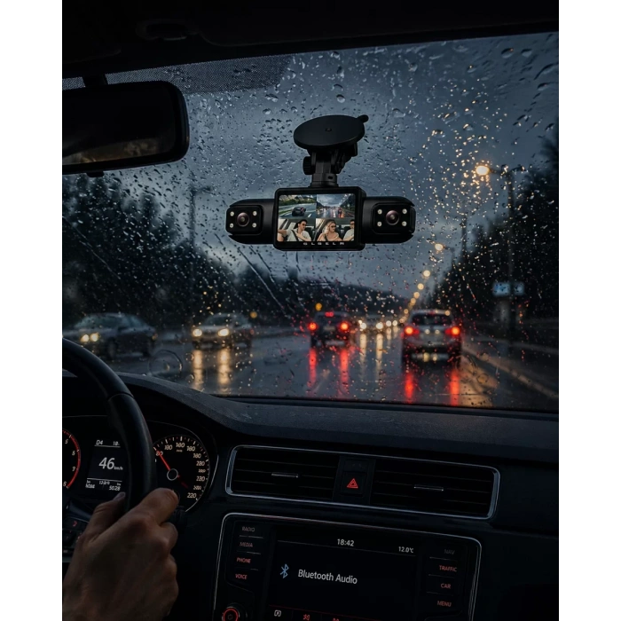 Nevamel® Full HD Araç İçi Kamera Geniş Açılı Lens ve Çok Kanallı Kayıt