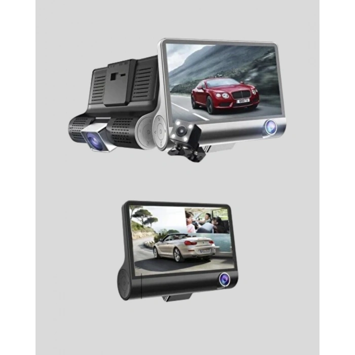 Nevamel Full HD Araç Kamerası 3’lü 4.0” Ekranlı ve HDR Gece Görüşlü
