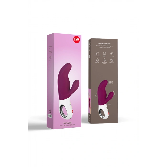 Nevamel® Fun Factory Mi̇ss Bi̇ Vibratör, Silikon, Kırmızı, 17 Cm