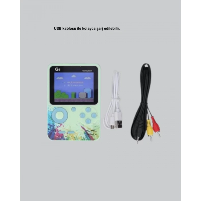 Nevamel® G5 Taşınabilir Retro Game Box 500 Oyunlu Şarjlı Mini Oyun Konsolu