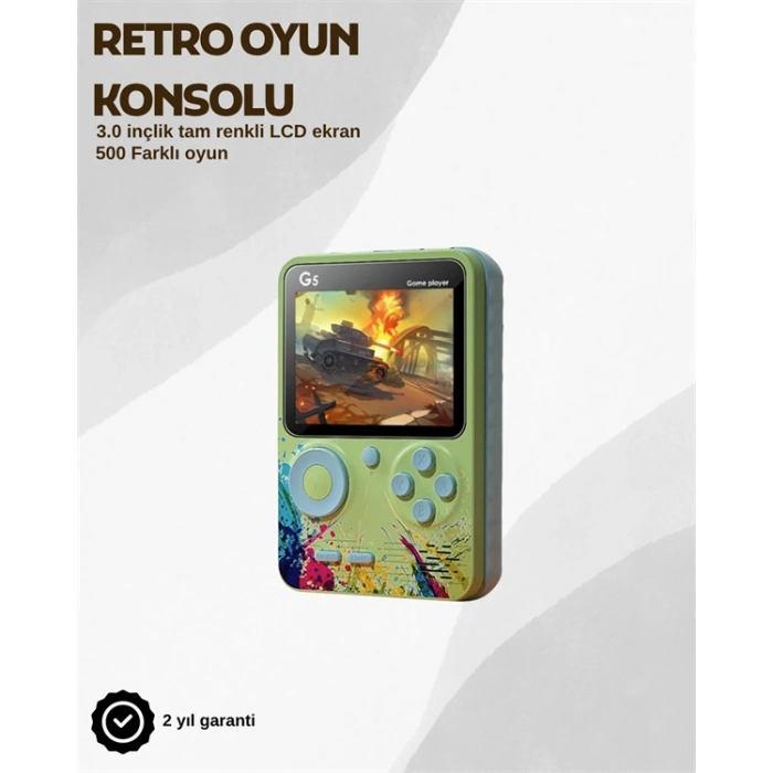 Nevamel G5 Taşınabilir Retro Oyun Konsolu – Çocuk ve Yetişkinler İçin