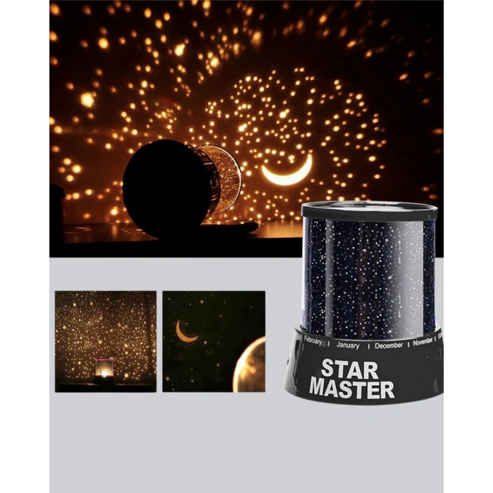 Nevamel® Galaxy Efektli LED Projektör Taşınabilir Yıldız Gece Lambası