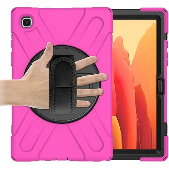 Nevamel Galaxy Tab A7 10.4 SM-T500-T505-T507 Kılıf Shockproof 3 Katmanlı Standlı Zırh Kılıf Kalem Yerli-(5775)