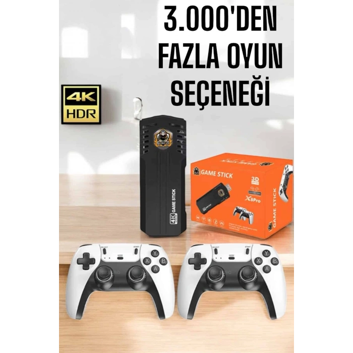 Nevamel Game Stick Retro 8K ULTRA HD Video Oyun Konsolu Android Tv Özelliği