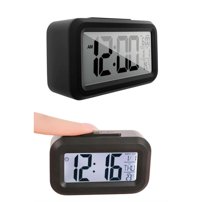 Nevamel Gece Dijital Masa Saati Dijital Alarmlı Led Ekran Pilli Çalar Saat