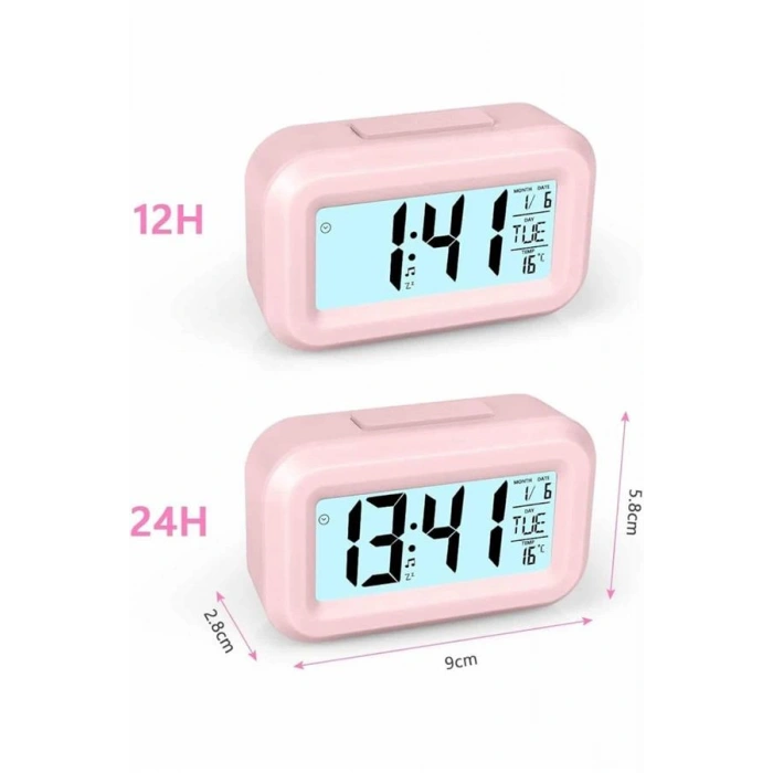 Nevamel Gece Dijital Masa Saati Dijital Alarmlı Led Ekran Pilli Çalar Saat