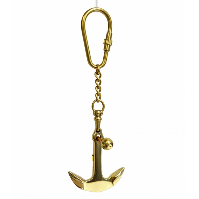 Nevamel® Geleneksel Pirinç Çapa Figürlü Anahtarlık