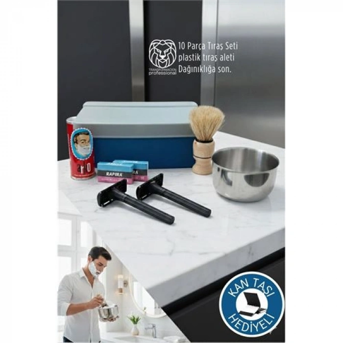 Nevamel® Geleneksel Tıraş Seti - 10 Parça Tıraş Kutulu Set