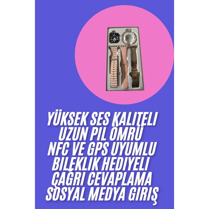 Nevamel® Genç Kızlara Özel Akıllı Saat 41 mm Çağrı Cevaplayabilen NFC ve GPS Uyumlu