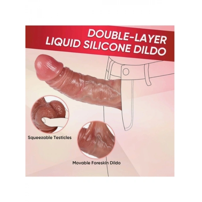 Nevamel® Gerçekçi Tasarımlı Vakum Tabanlı Silikon Masaj Cihazı 18 Cm