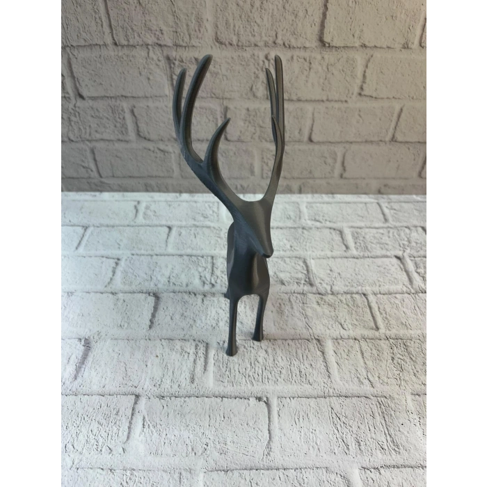 Nevamel® Geyik Figürü Gri Modern Salon ve Raf Dekoru