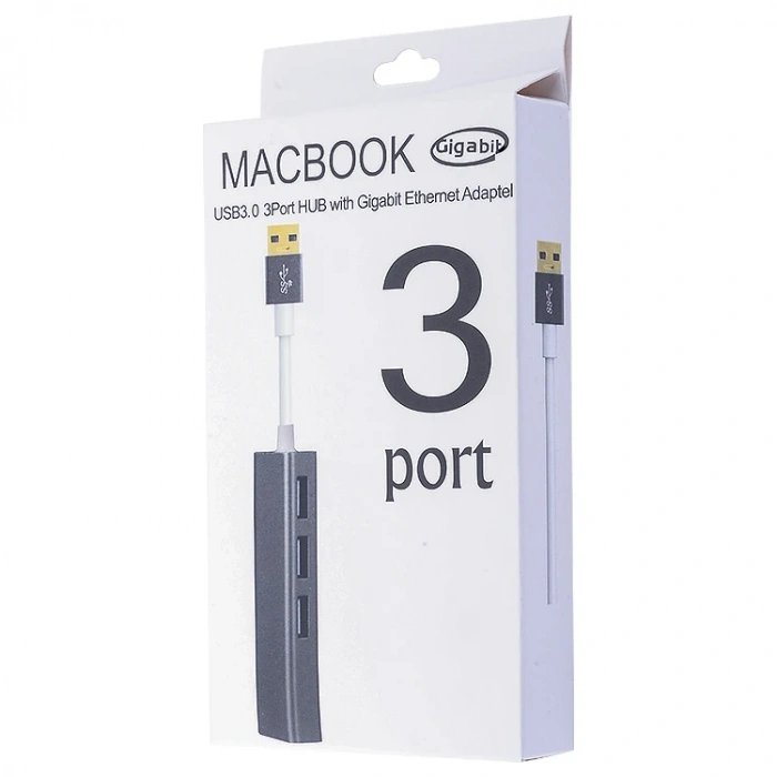 Nevamel Gigabit Usb 3 Port Usb 3.0 Çoklayıcı Ve Eternet Adeptörü-(5775)