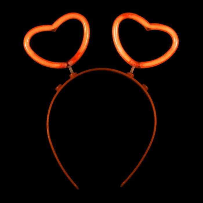 Nevamel Glow Stick Karanlıkta Yanan Fosforlu Kalp Taç 12 Adet