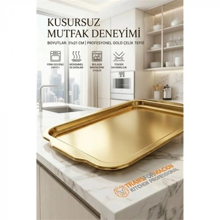 Nevamel® Gold Profesyonel Sunum Tepsisi - Heidi Bauer Serisi 31x21 cm 722991