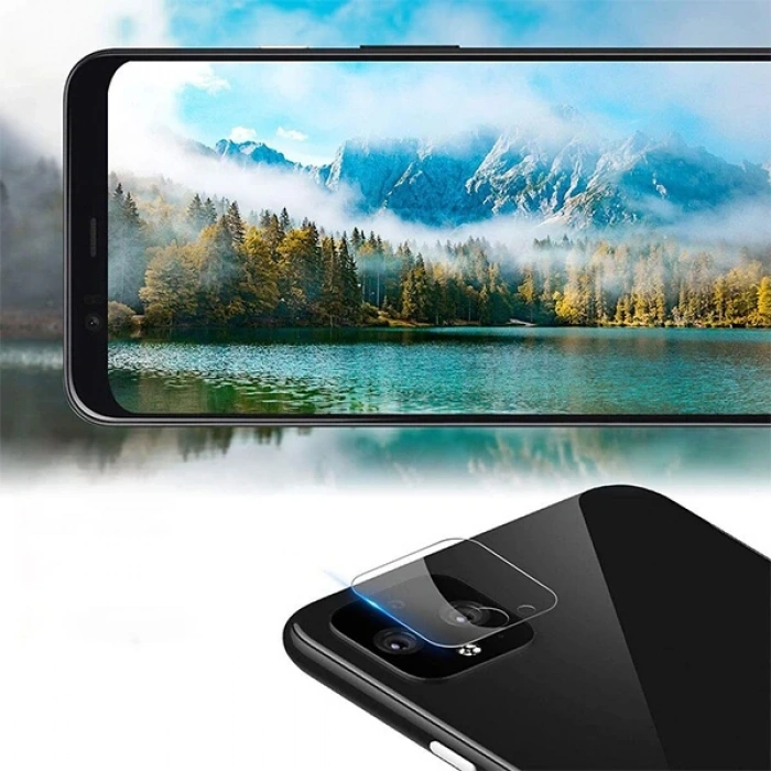 Nevamel Google Pixel 4xl Tempered Kamera Koruyucu Kırılmaz Cam-(5775)