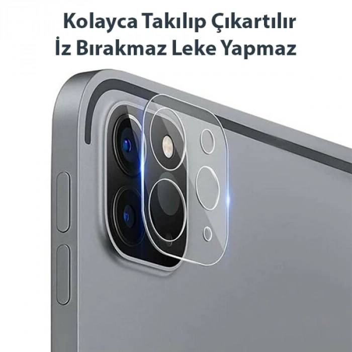 Nevamel GOR iPad Pro 11 İPad Pro 12.9 2020-2021 3D Cam Kamera Koruyucu 2 SET-(5775)
