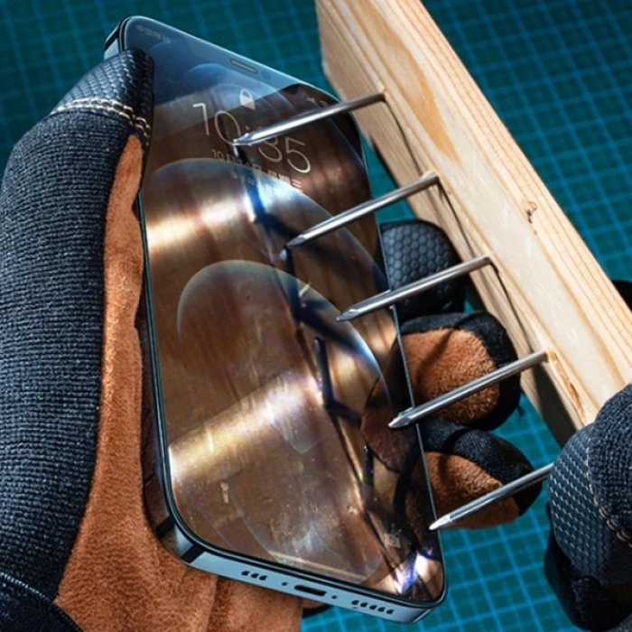 Nevamel GOR İPhone 12 Mini 5.4  Best Full Tempered Cam Ekran Koruyucu 2Adet+Arka Jelatin-(5775)