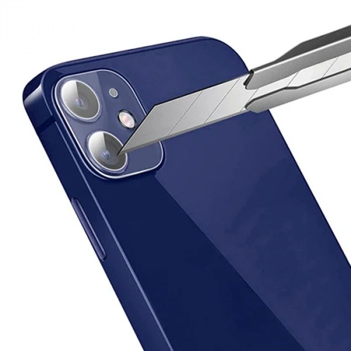 Nevamel GOR İPhone 12 Mini 5.4 Best Full Tempered Cam Kamera Koruyucu 2Adet Set-(5775)