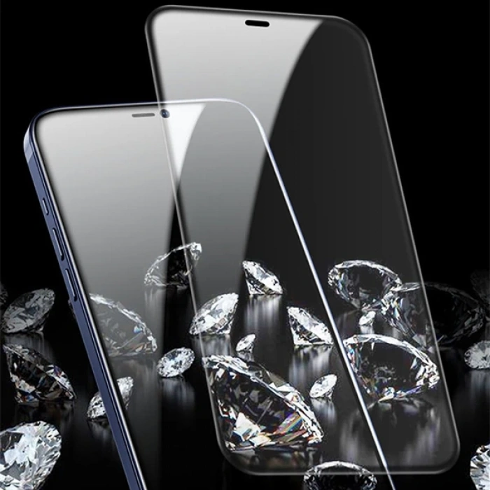 Nevamel GOR İPhone 12 Pro Max 6.7 Best Full Tempered Cam Ekran Koruyucu 2Adet+Takma Aparatı-(5775)