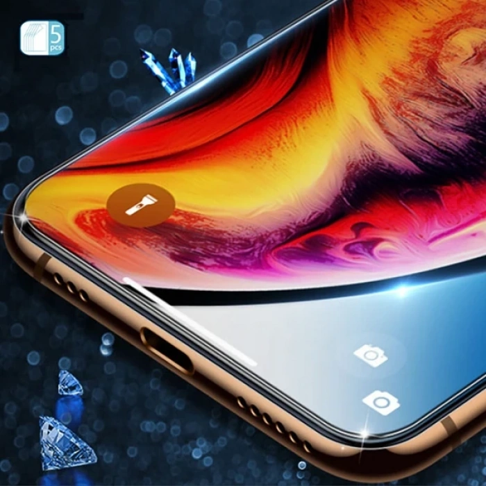 Nevamel GOR İPhone 12 Pro Max 6.7  HD Ekran Koruyucu Jelatin 5 Adet Set-(5775)