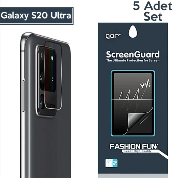 Nevamel GOR Samsung Galaxy S20 Ultra  Kamera Lens Koruyucu 5 Adet-(5775)