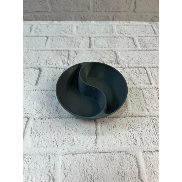 Nevamel® Gri Çerezlik Kase Seti Modern Bölmeli Sunum Tasarımı