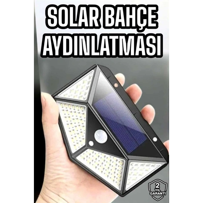 Nevamel Güneş Enerjili Bahçe Aydınlatma Lambası Solar 100 Led Lamba