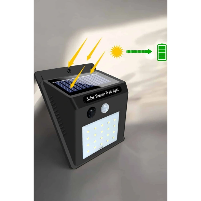 Nevamel Güneş Enerjili Bahçe Lambası Solar Gece Aydınlatma Sensörlü Lamba