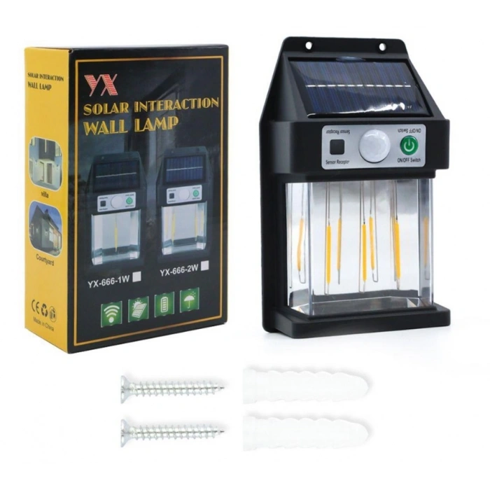 Nevamel Güneş Enerjili Hareket Sensörlü Duvar Lambası