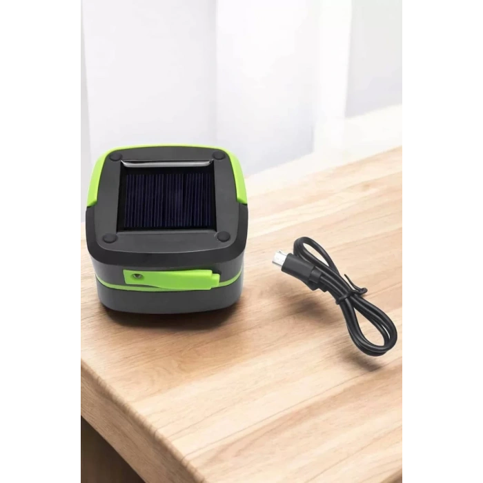 Nevamel® Güneş Enerjili Led Lamba Kamp Lambası Katlanabilir Lamba USB Şarjlı